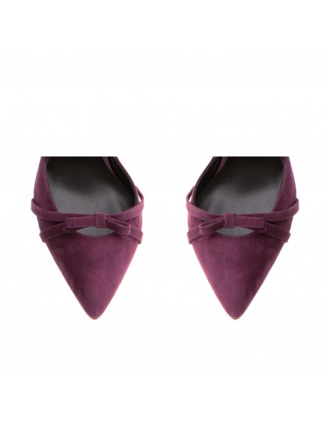 Pantofi stiletto piele naturala Visiniu Tessa - The5thelement.ro