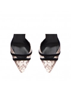 Pantofi cu toc gros piele Negru Adele - The5thelement.ro