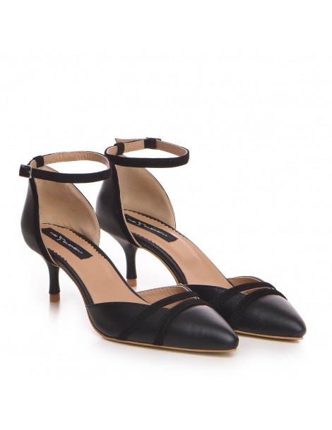Pantofi stiletto piele naturala Negru Adele - The5thelement.ro