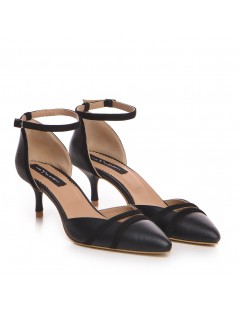 Pantofi stiletto piele naturala Negru Adele - The5thelement.ro