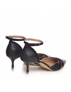 Pantofi stiletto piele naturala Negru Adele - The5thelement.ro
