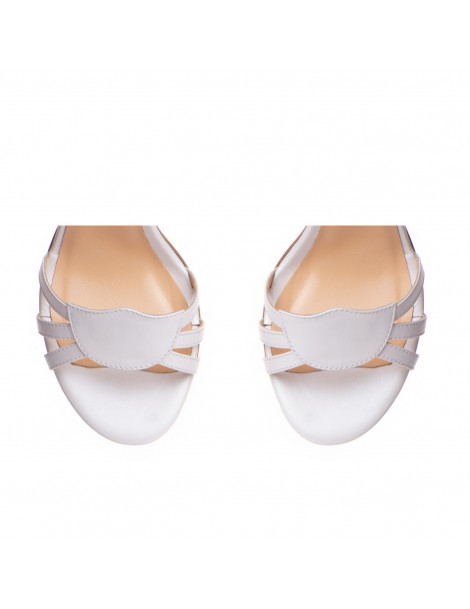 Sandale dama piele naturala Dahlia Alb - The5thelement.ro