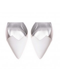 Pantofi mireasa piele naturala Alb Coco - The5thelement.ro