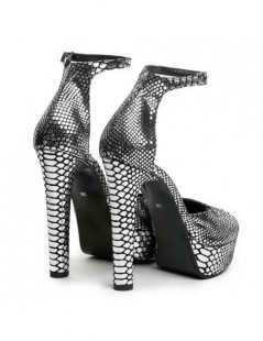 Sandale cu platforma piele naturala The 70's Sandals Argintiu - The5thelement.ro