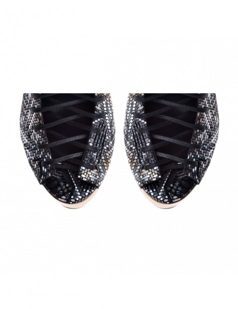 Botine dama decupate Street Style Aztec Piele Naturala - The5thelement.ro