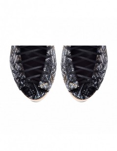 Botine dama decupate Street Style Aztec Piele Naturala - The5thelement.ro