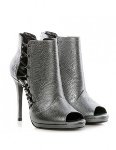 Botine dama Android Gri Piele Naturala - The5thelement.ro
