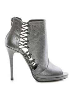 Botine dama Android Gri Piele Naturala - The5thelement.ro