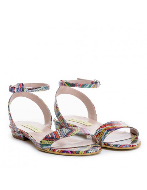 Sandale dama piele fara toc Lia Traditional - The5thelement.ro