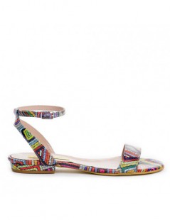 Sandale dama piele fara toc Lia Traditional - The5thelement.ro