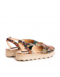 Sandale dama piele fara toc Verde Romy - The5thelement.ro