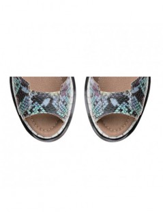 Sandale dama piele fara toc Multicolor Brooklyn - The5thelement.ro