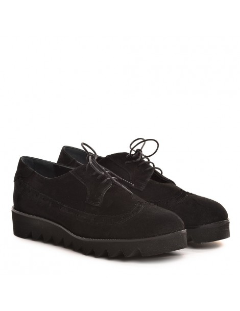 Pantofi oxford dama piele naturala Negru - The5thelement.ro