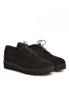 Pantofi oxford dama piele naturala Negru - The5thelement.ro
