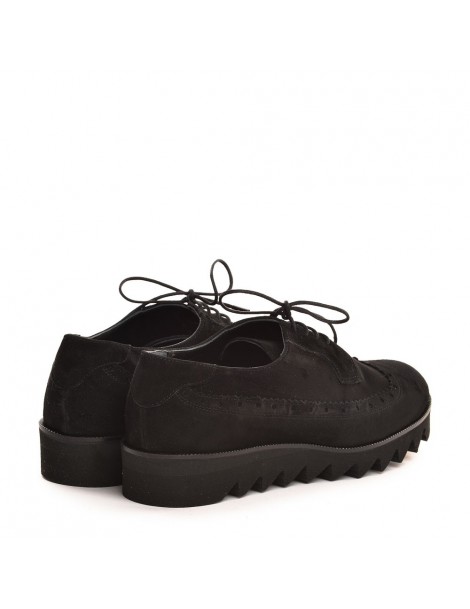 Pantofi oxford dama piele naturala Negru - The5thelement.ro