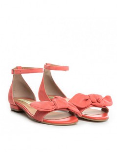 Sandale dama piele fara toc Corai Zoe Flat - The5thelement.ro