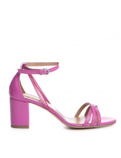 Sandale piele toc gros Roz Rosalina - The5thelement.ro