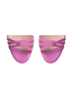 Sandale piele toc gros Roz Rosalina - The5thelement.ro