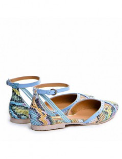 Balerini dama Piele Naturala Bleu Rihanna - The5thelement.ro