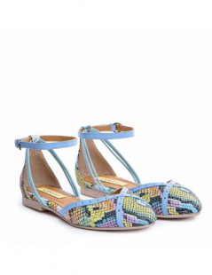 Balerini dama Piele Naturala Bleu Rihanna - The5thelement.ro