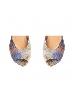 Sandale dama piele fara toc Bleu Nomad - The5thelement.ro