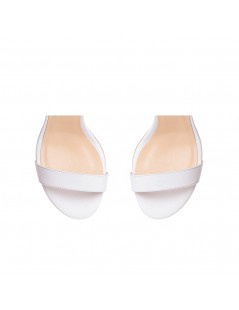 Sandale mireasa piele naturala Alb Simple - The5thelement.ro
