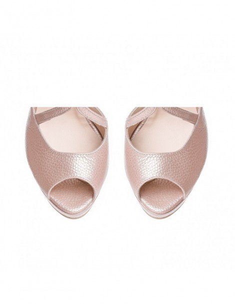 Sandale mireasa piele naturala Lady Like Rose - The5thelement.ro