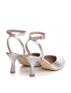 Pantofi mireasa piele naturala Argintiu Vivian - The5thelement.ro