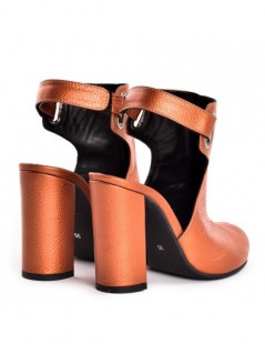 Sandale piele toc gros Single Strap Brick - The5thelement.ro