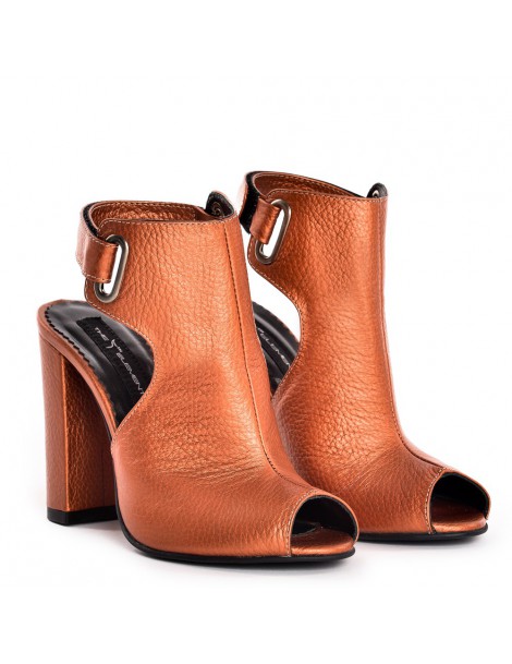 Sandale piele toc gros Single Strap Brick - The5thelement.ro
