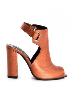 Sandale piele toc gros Single Strap Brick - The5thelement.ro