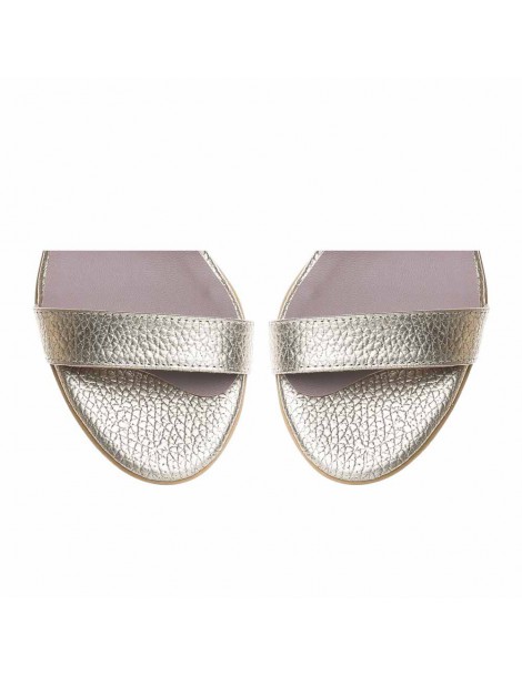 Sandale dama piele naturala Auriu Simple - The5thelement.ro