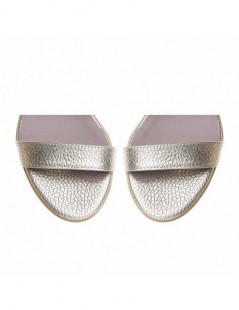 Sandale dama piele naturala Auriu Simple - The5thelement.ro