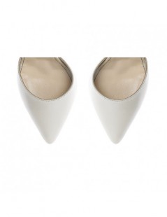 Pantofi mireasa piele naturala Ivoire Urban Block Pumps - The5thelement.ro