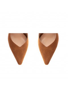 Pantofi stiletto piele naturala Camel Amalia - The5thelement.ro