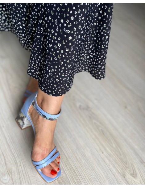 Sandale dama Bleu Lara Piele Naturala - The5thelement.ro