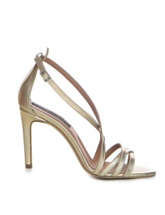 Sandale mireasa piele naturala Auriu Riley - The5thelement.ro