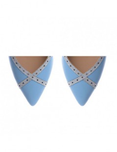 Pantofi stiletto piele naturala Bleu Rihanna - The5thelement.ro