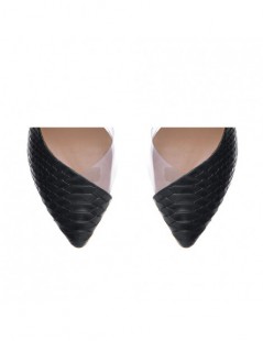 Pantofi stiletto piele naturala Negru Sarpe Leila - The5thelement.ro