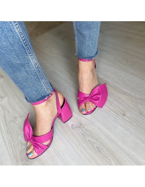 Sandale dama piele naturala Fucsia Paola - The5thelement.ro
