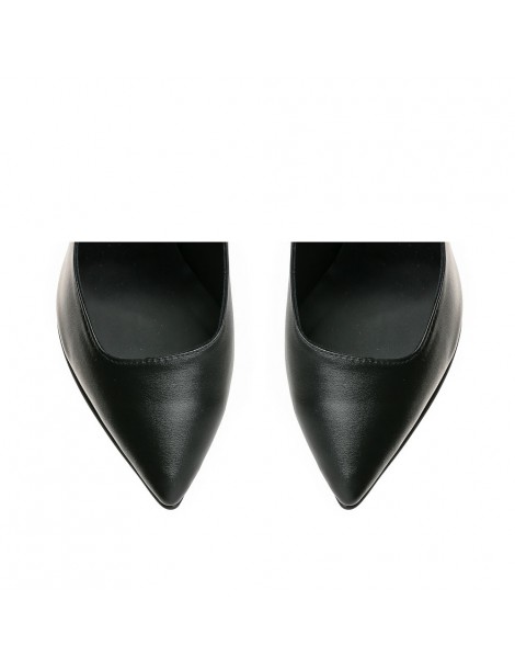Pantofi stiletto piele naturala Negru Kim - The5thelement.ro