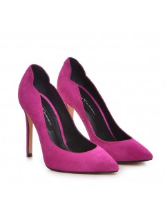 Pantofi stiletto piele naturala Fucsia Harley - The5thelement.ro
