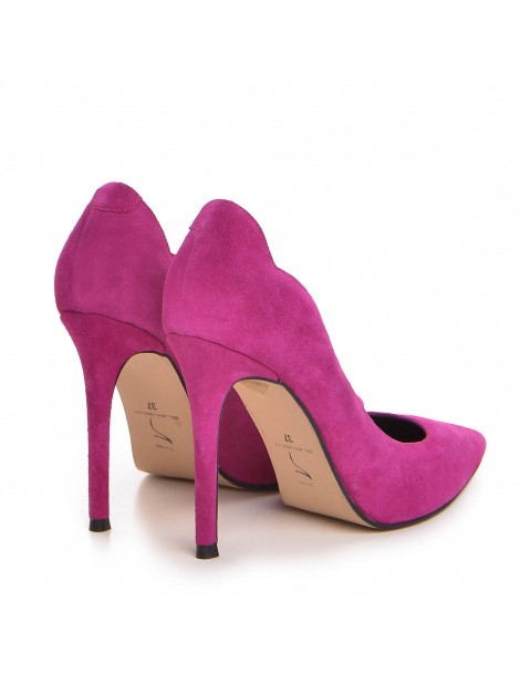 Pantofi stiletto piele naturala Fucsia Harley - The5thelement.ro