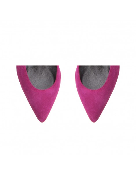 Pantofi stiletto piele naturala Fucsia Harley - The5thelement.ro