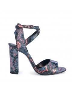 Sandale piele toc gros Quantum Bleumarin - The5thelement.ro