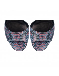Sandale piele toc gros Quantum Bleumarin - The5thelement.ro