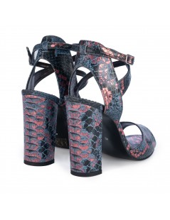 Sandale piele toc gros Quantum Bleumarin - The5thelement.ro