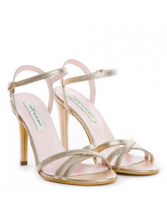 Sandale mireasa piele naturala Auriu Eve - The5thelement.ro