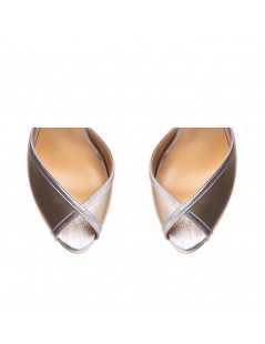 Sandale cu platforma piele naturala Auriu Destiny - The5thelement.ro