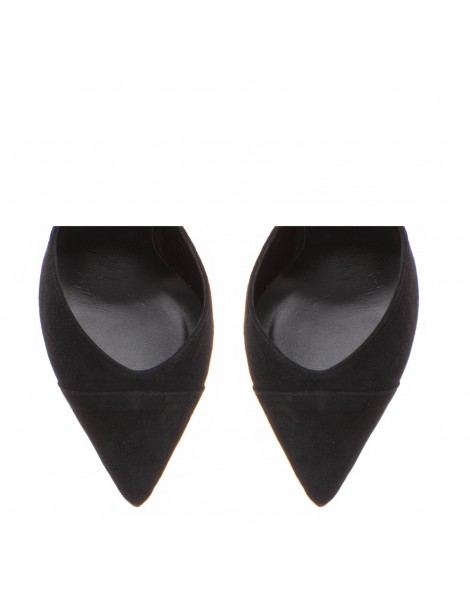 Pantofi stiletto piele naturala Negru V - The5thelement.ro